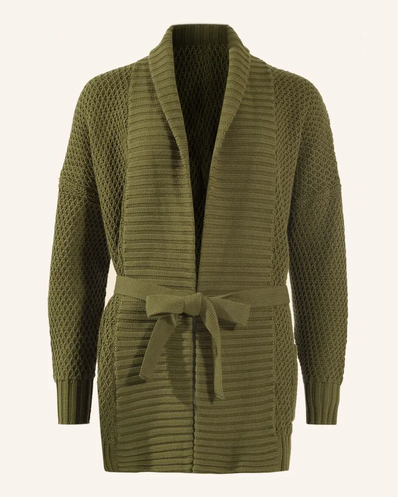 ADLYSH STRICKCARDIGAN MIT GÜRTEL Grün