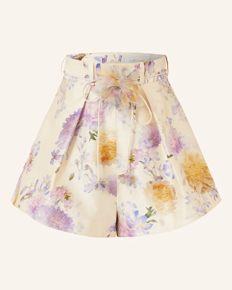 Zimmermann Shorts Luna Mit Seide weiss Creme