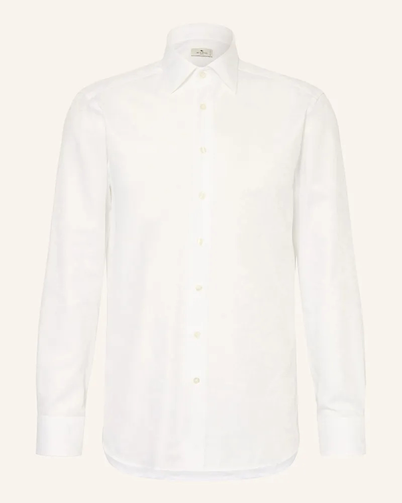 Etro Jacquard-Hemd Slim Fit weiss Weiss