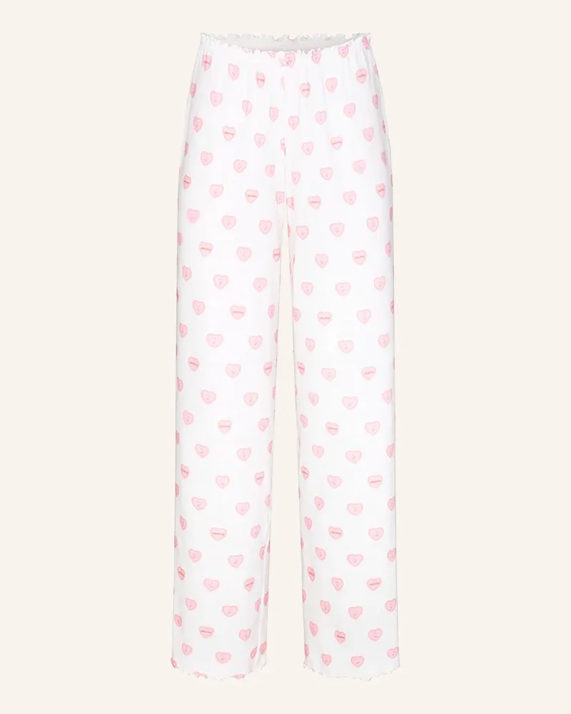 SKIMS Schlafhose LOGO POINTELLE Snow
