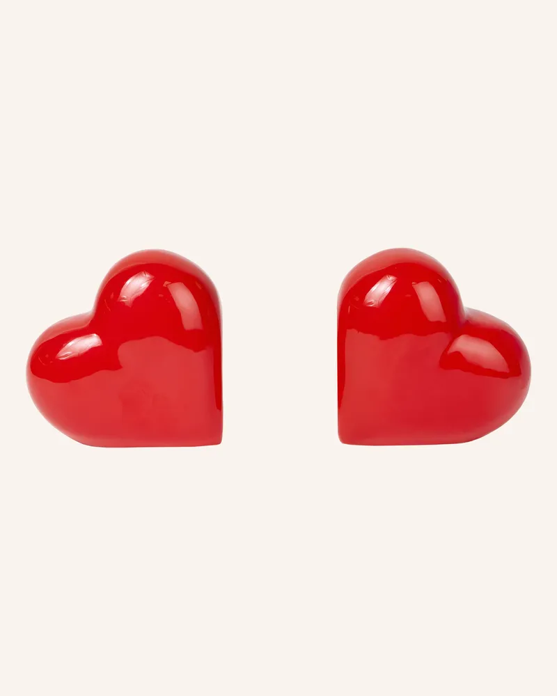 Doiy 2er-Set Buchstützen Love rot Rot