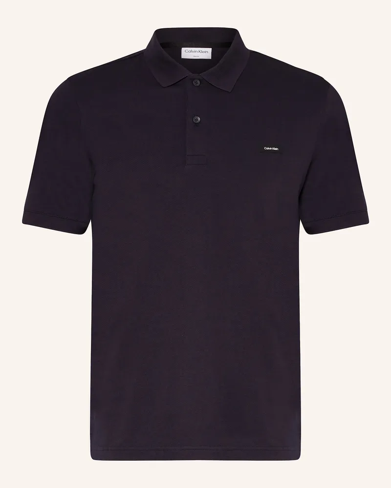 Calvin Klein Piqué-Poloshirt Dunkelblau