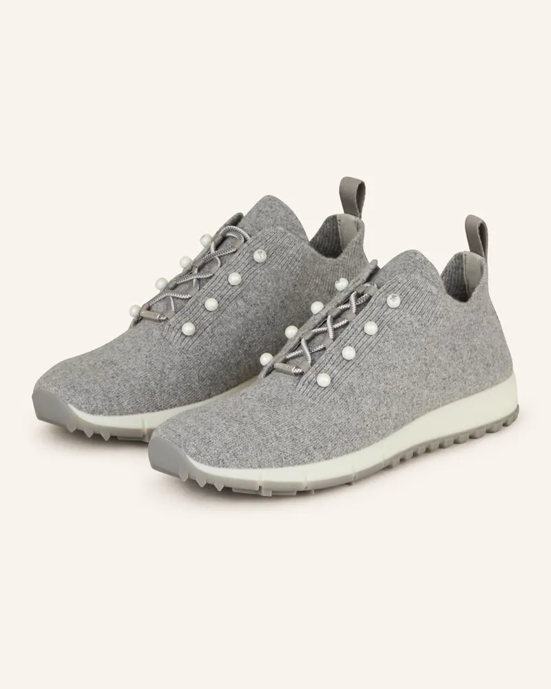 Jimmy Choo Sneaker VELES mit Schmuckperlen - GRAU Grau