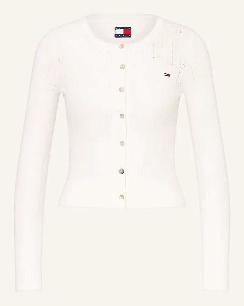 Tommy Hilfiger Strickjacke weiss Ecru