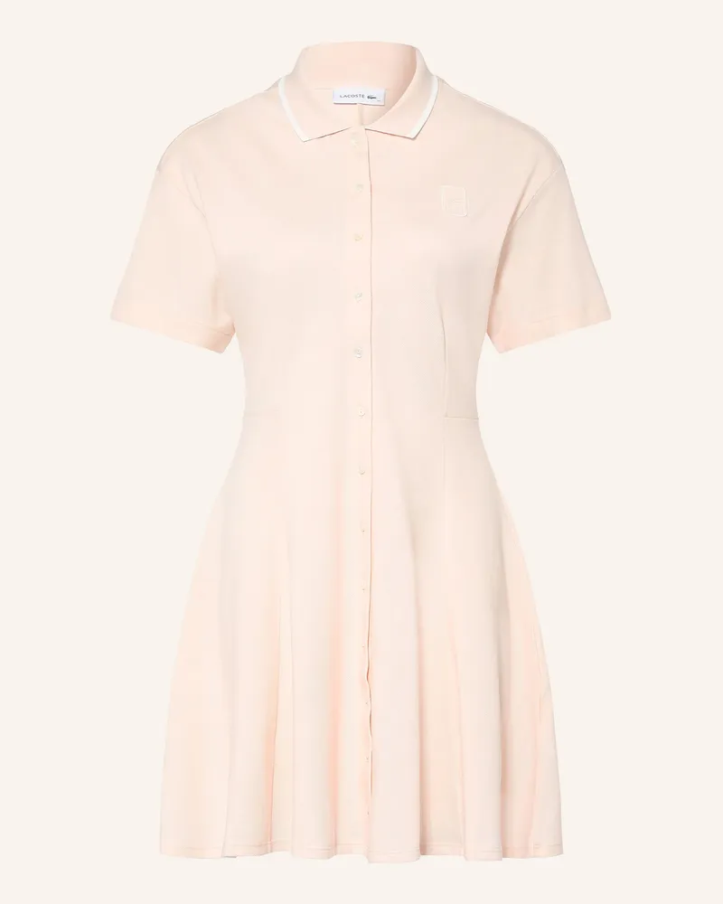 Lacoste Piqué-Polokleid rosa Hellrosa