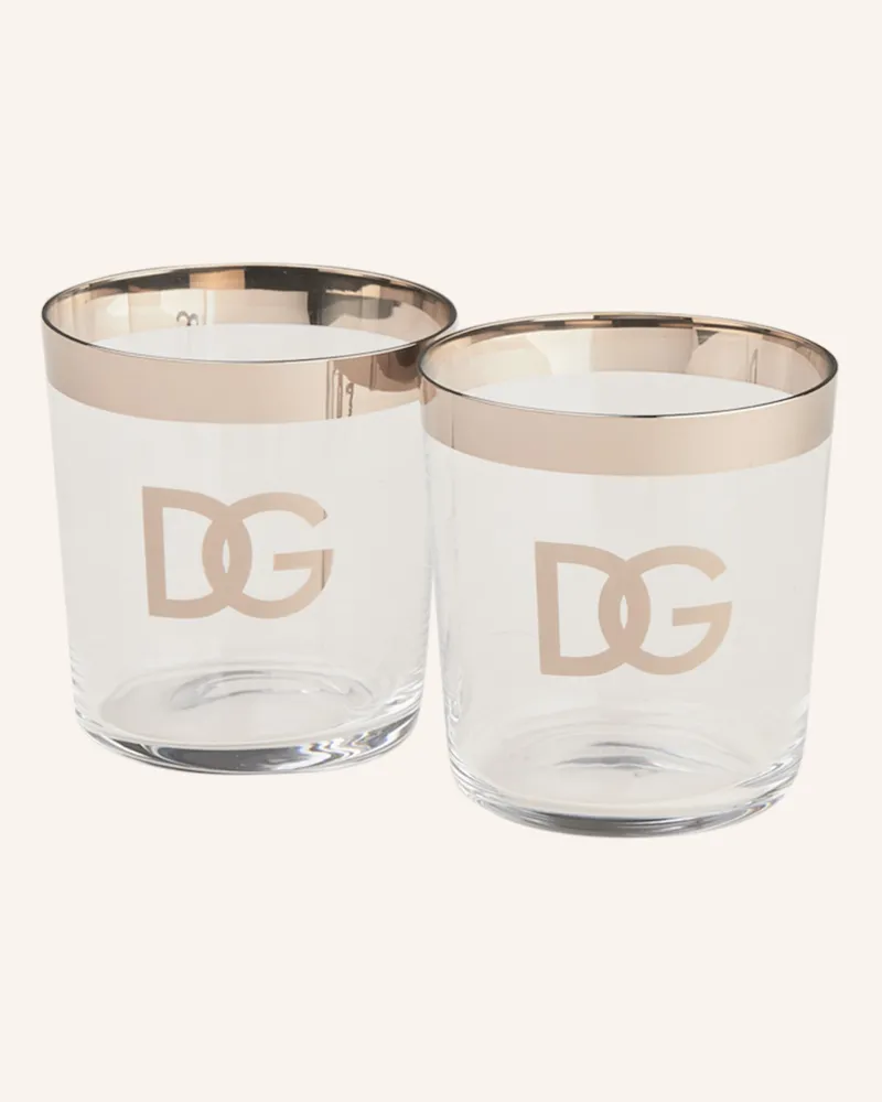 Dolce & Gabbana Casa 2er-Set Trinkgläser Weiss