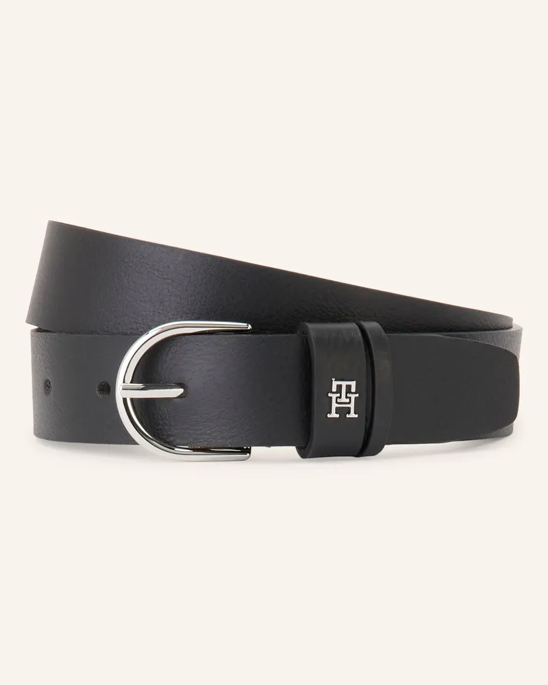 Tommy Hilfiger Ledergürtel schwarz Schwarz