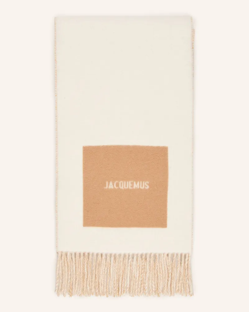 Jacquemus Schal L'echarpe Rond Carre weiss Creme