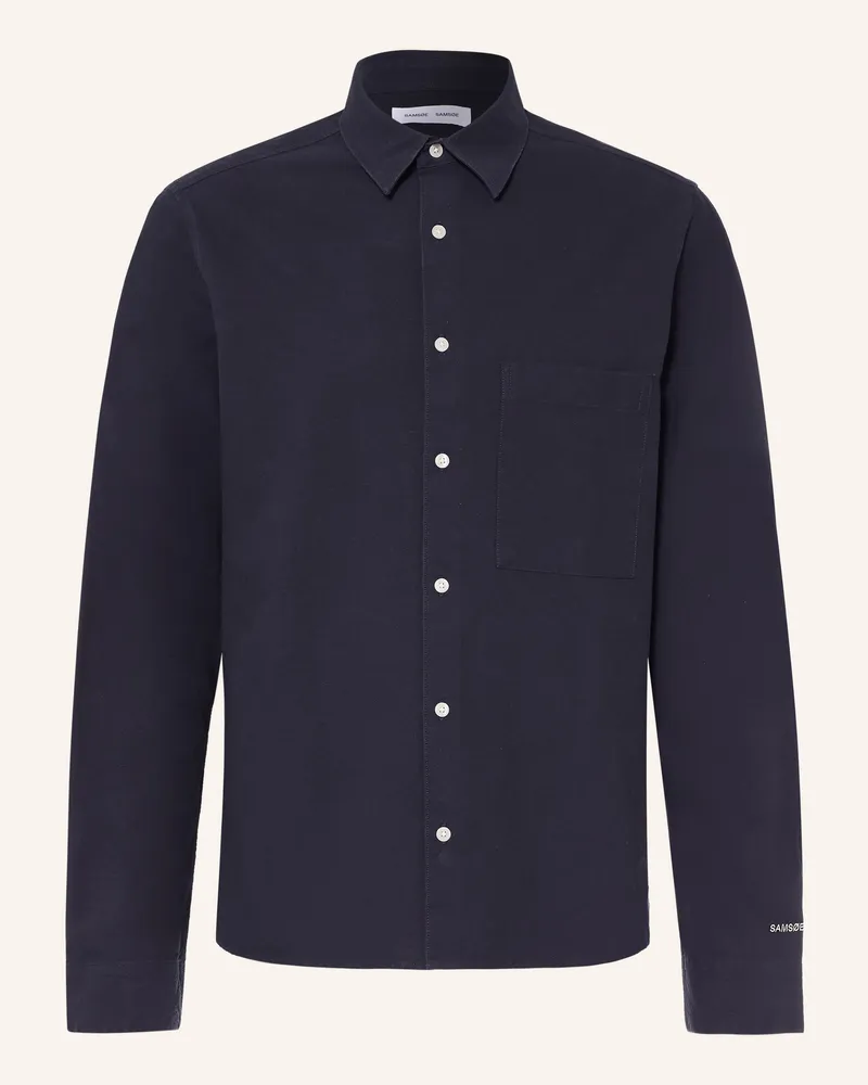 Samsøe & Samsøe Hemd Saryan Comfort Fit blau Dunkelblau