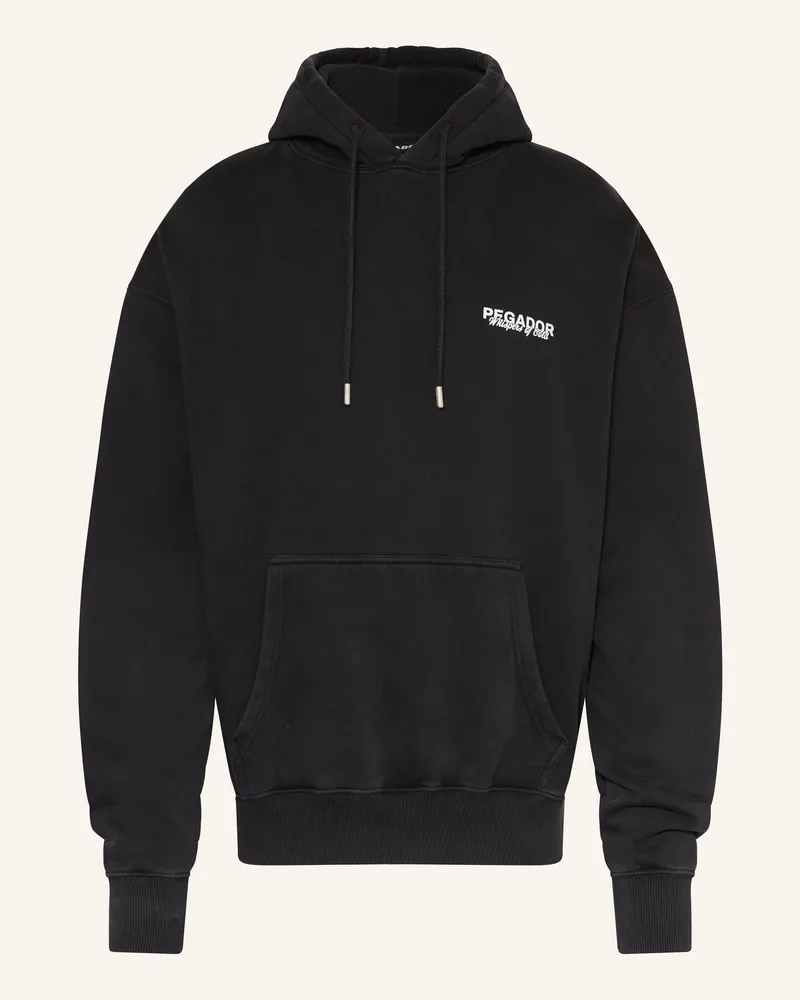 PEGADOR Oversized-Hoodie Ragusa schwarz Schwarz