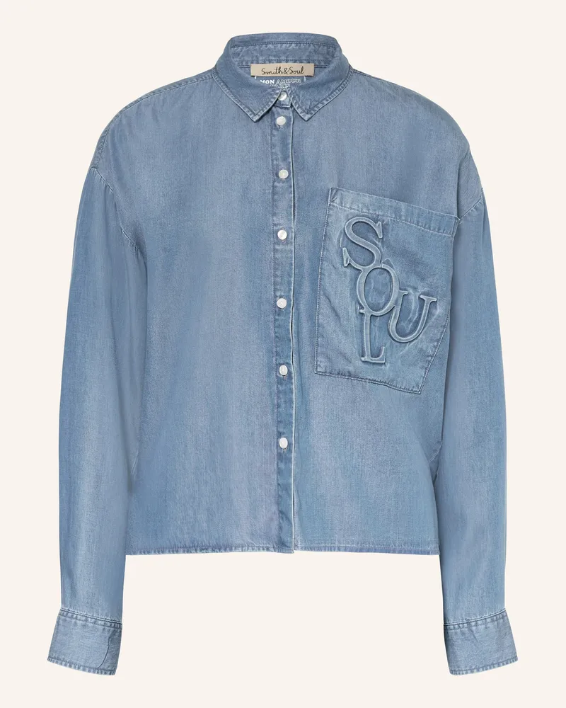 Smith & Soul Hemdbluse In Jeansoptik blau Blau