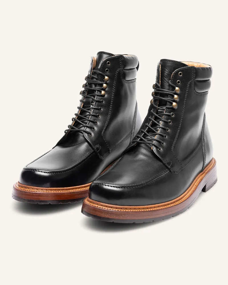 Heinrich Dinkelacker Schnürboots RIO PLAIN BC Schwarz