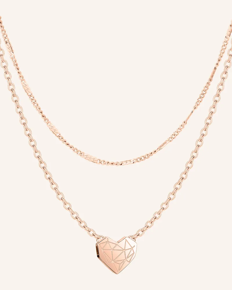 Liebeskind Halskette  Aus  Edelstahl rosegold Roségold
