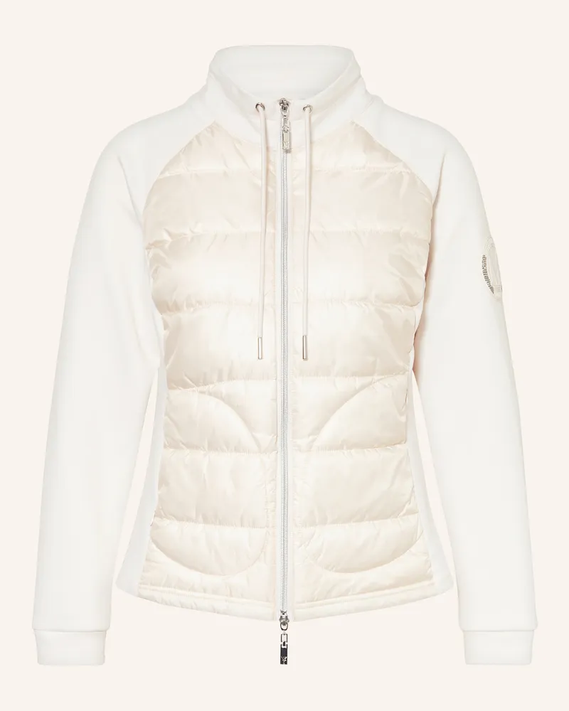 monari Steppjacke im Materialmix Weiss
