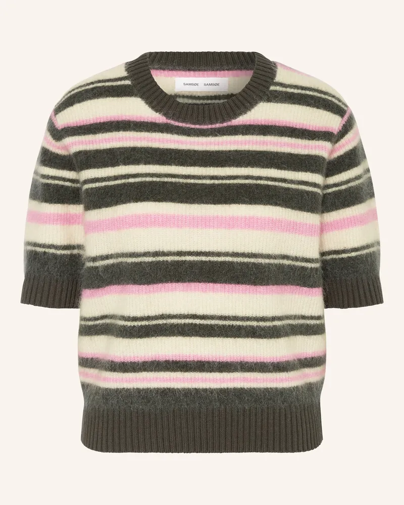 Samsøe & Samsøe Strickshirt JEANNE mit Mohair Dunkelgrün