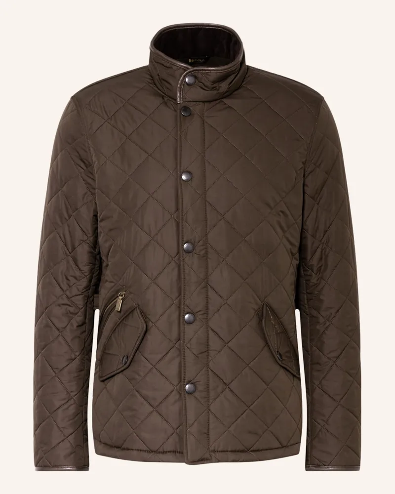 Barbour Steppjacke Powell gruen Oliv
