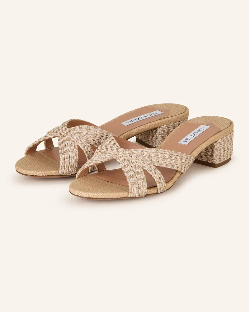 Aquazzura Pantoletten SUNDANCE Creme