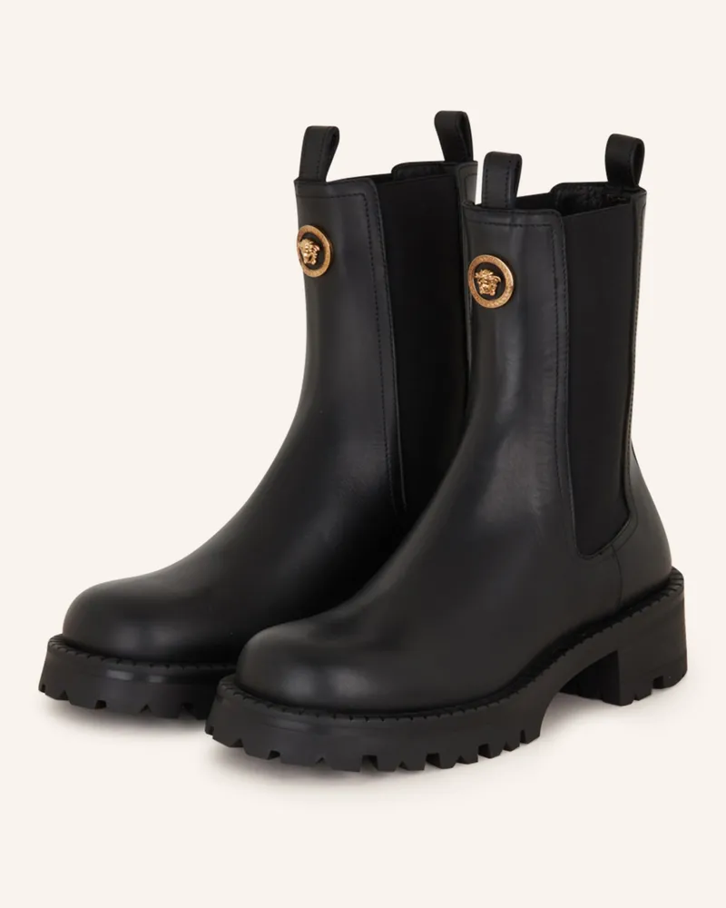 Versace Chelsea-Boots Schwarz
