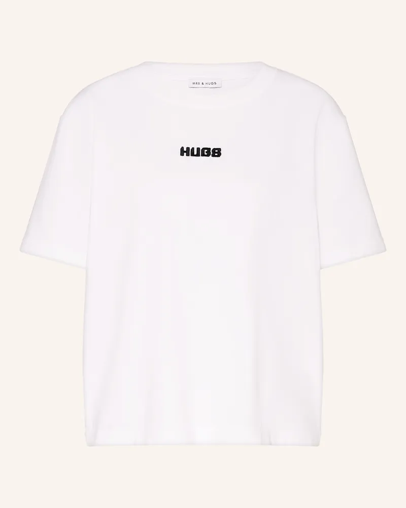 Mrs & HUGS T-Shirt Weiss