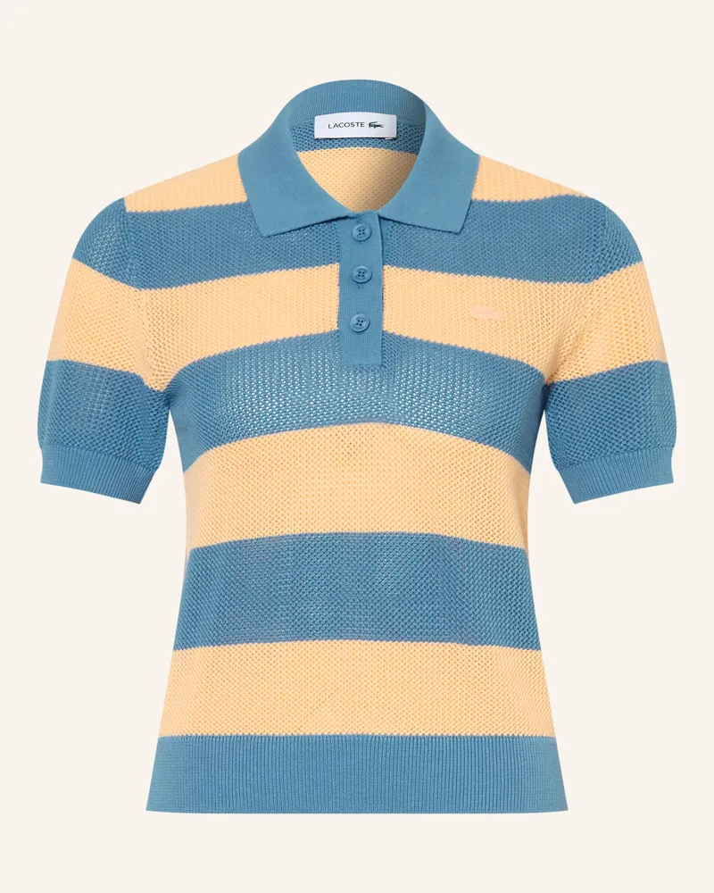 Lacoste Strick-Poloshirt blau Blau