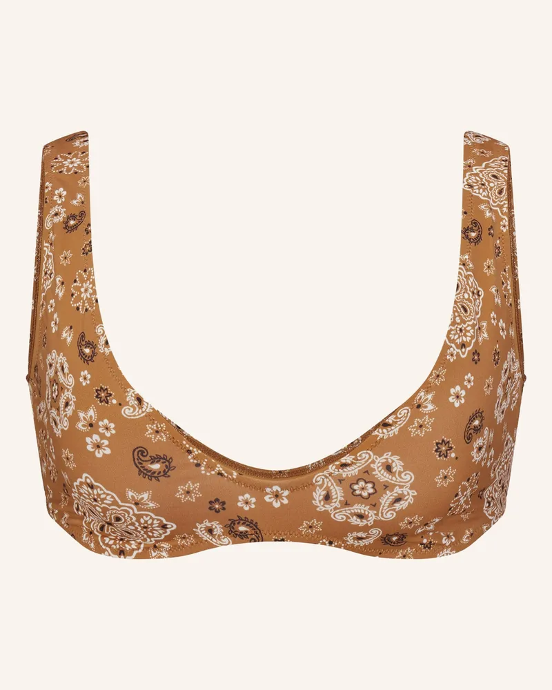 SKIMS Bustier-Bikini-Top Signature Swim braun Alb