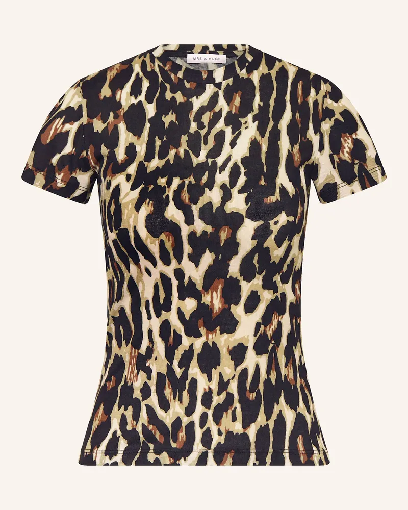 Mrs & HUGS T-Shirt Schwarz