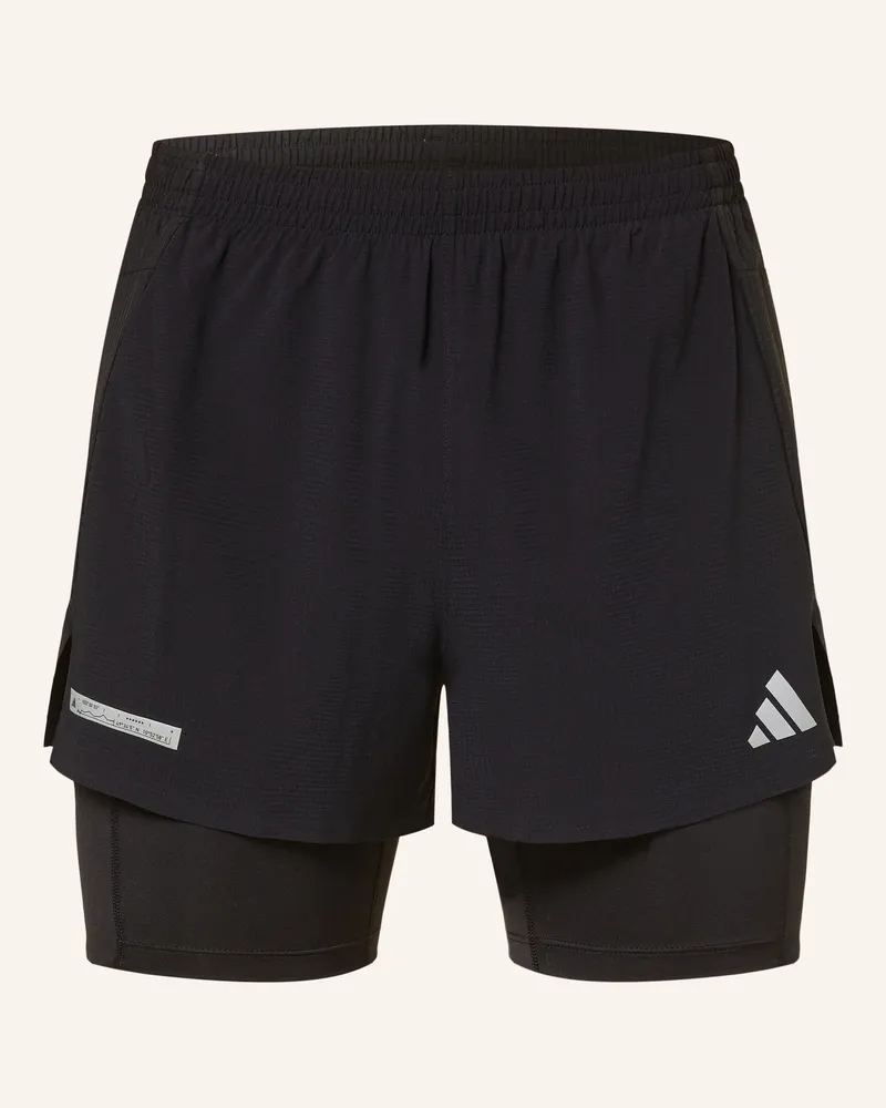 adidas 2-In-1-Laufshorts Ultimateadidas schwarz Schwarz