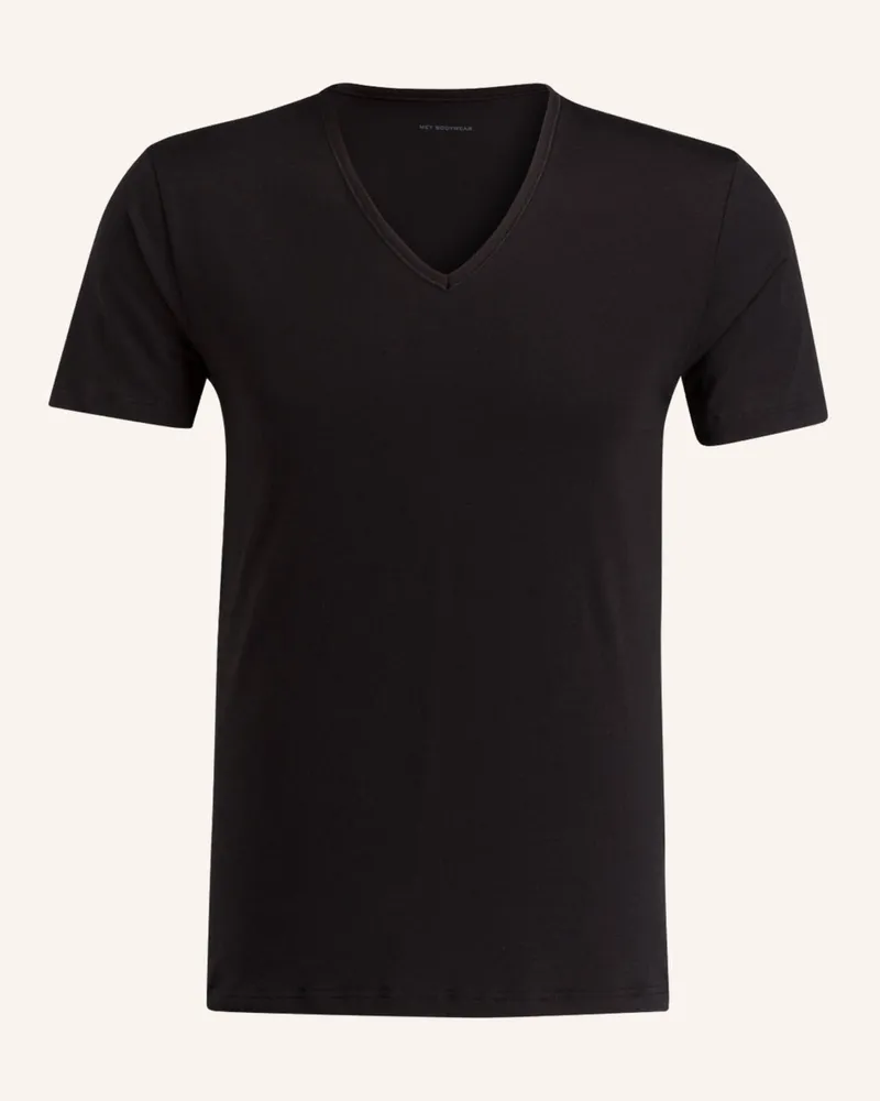 Mey V-Shirt Serie Dry Cotton schwarz Schwarz