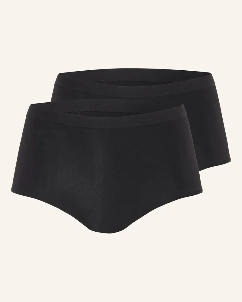 Sloggi 2er-Pack Taillenslips Go Sense schwarz Schwarz