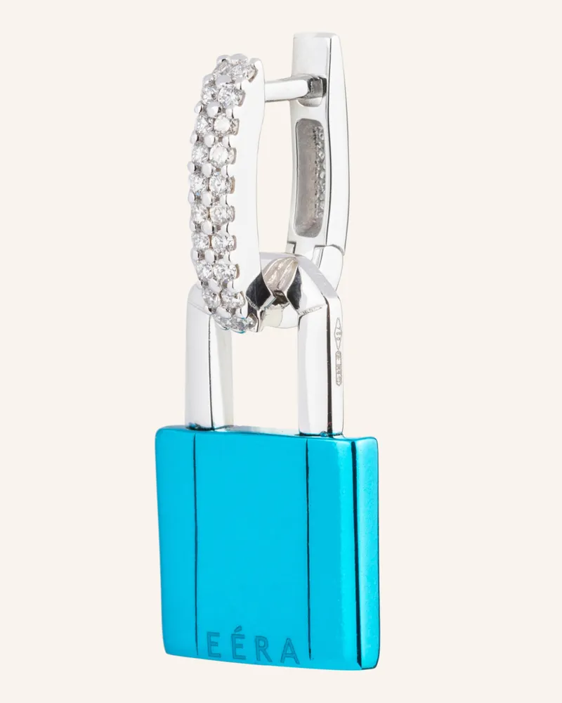 EÉRA Ohrhänger LOCK SMALL mit Diamanten Silber