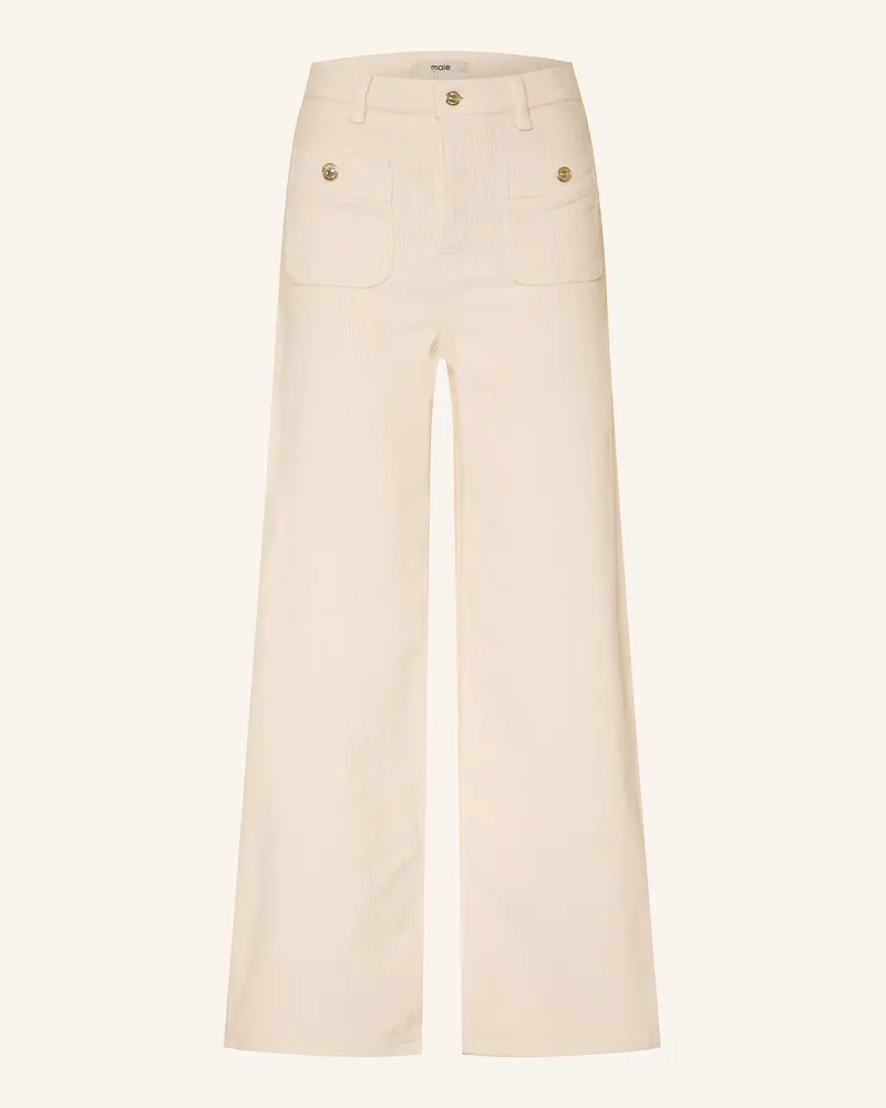 Maje Cordhose weiss Ecru