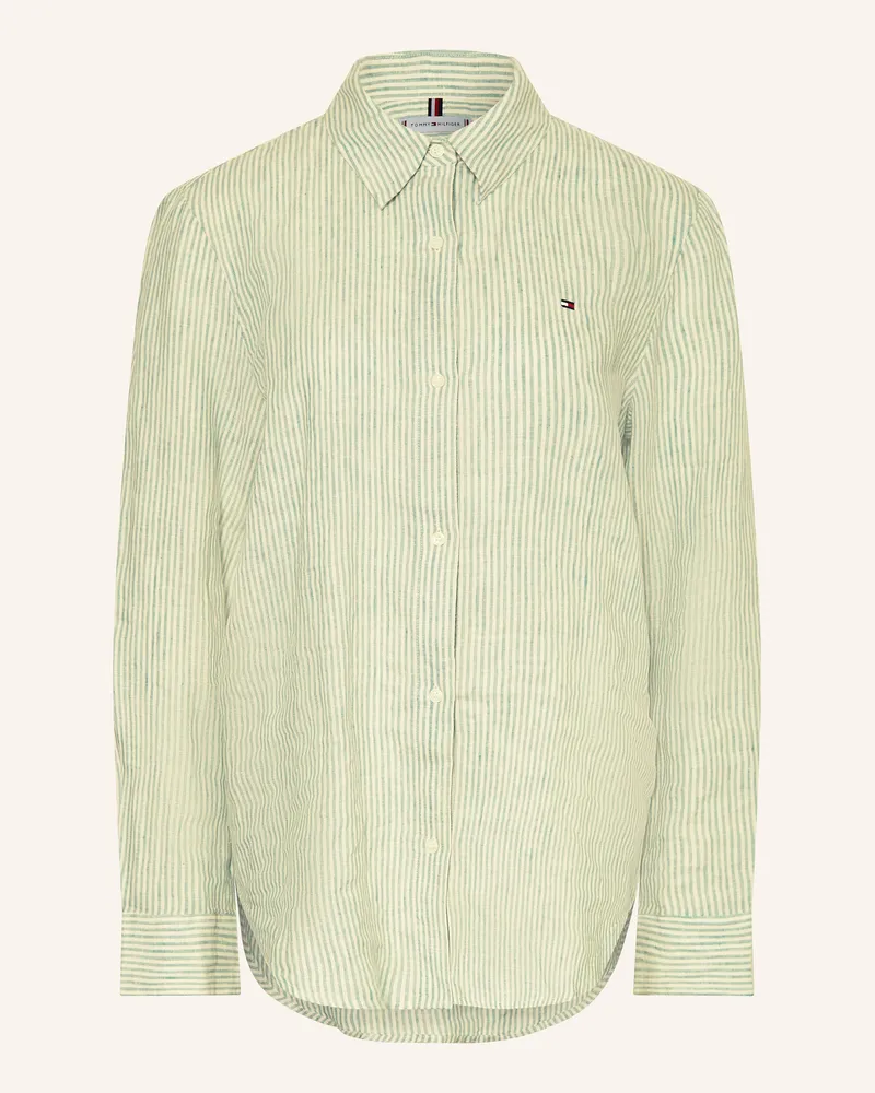 Tommy Hilfiger Hemdbluse aus Leinen Grün