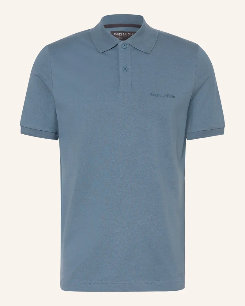 Marc O'Polo Piqué-Poloshirt Regular Fit blau Blaugrau