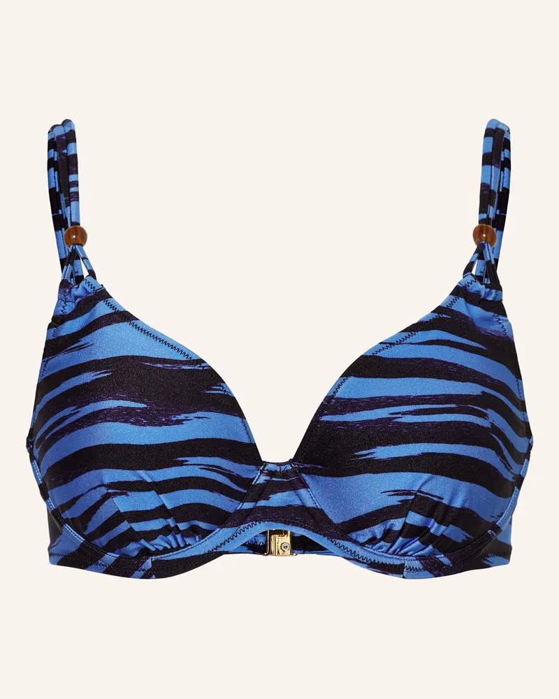 Marie Jo Bügel-Bikini-Top MARVA mit Schmuckperlen Blau