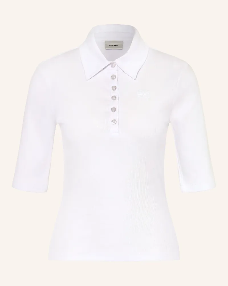 Gestuz Jersey-Poloshirt Gzdrew weiss Weiss