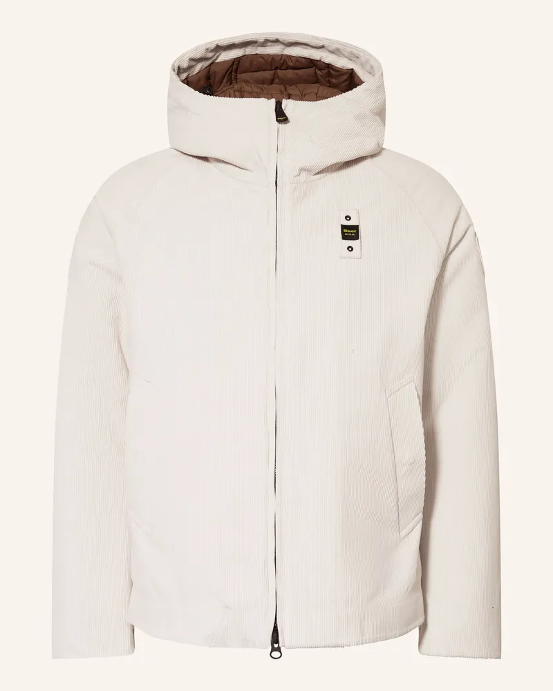 Blauer Cordjacke HATCH Ecru