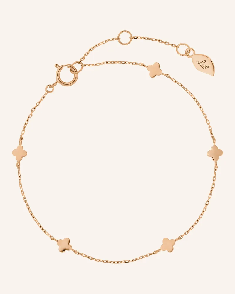 Leaf Armband MINI CLOVER aus 14 Karat Gelbgold Roségold