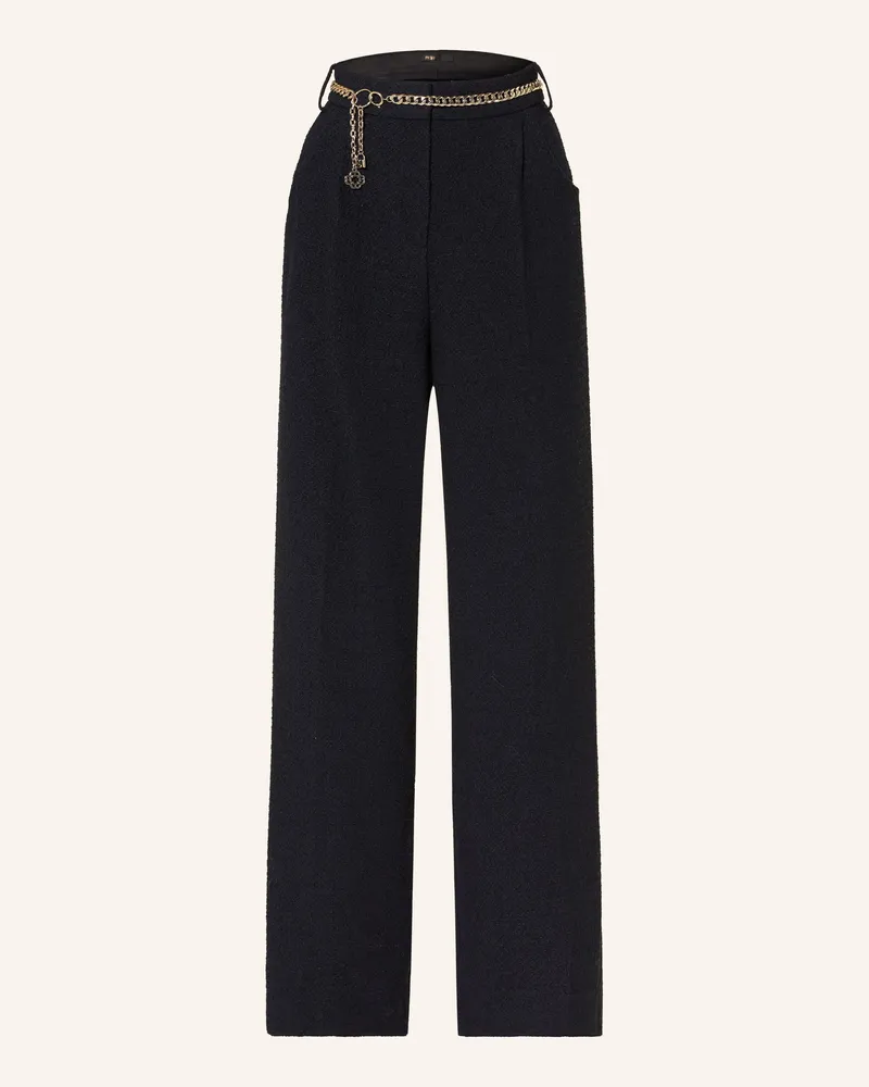 Maje Marlenehose Aus Tweed blau Dunkelblau