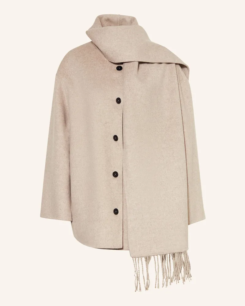 Mrs & HUGS Wollmantel Taupe