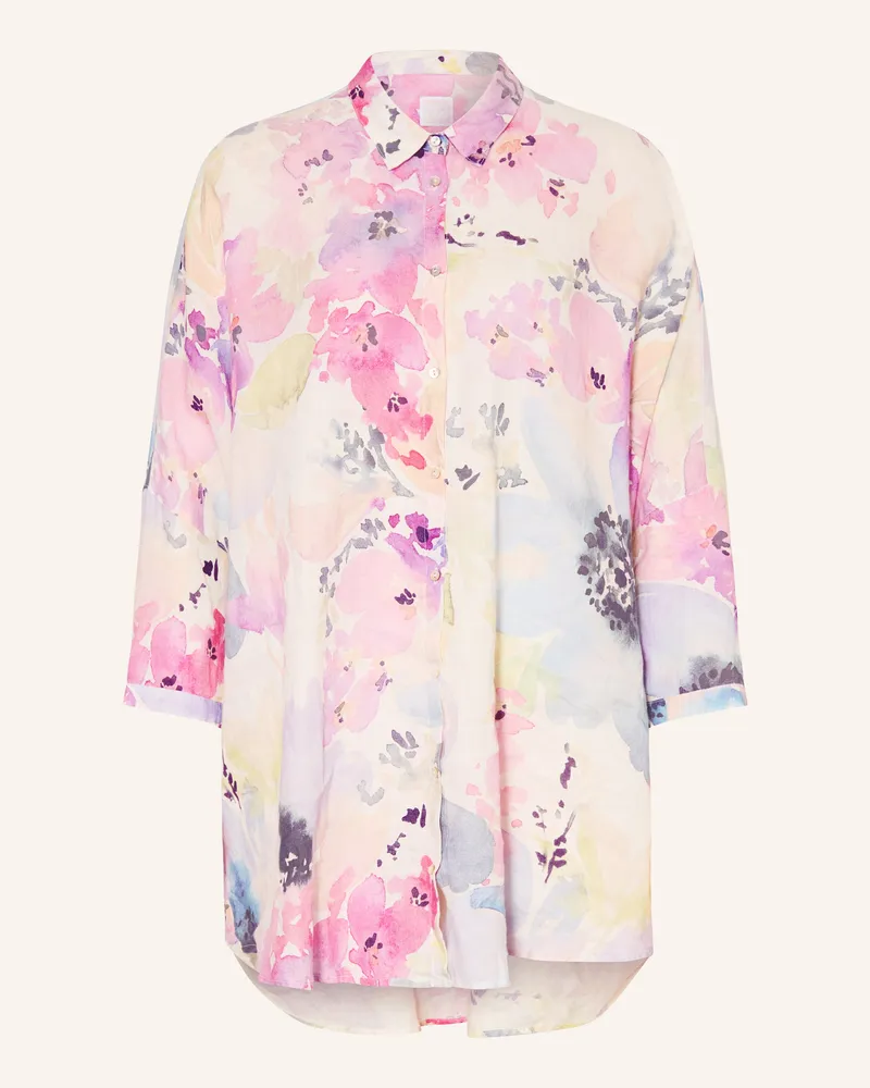 120% Lino Hemdbluse Aus Leinen Mit 3/4-Arm rosa Pink