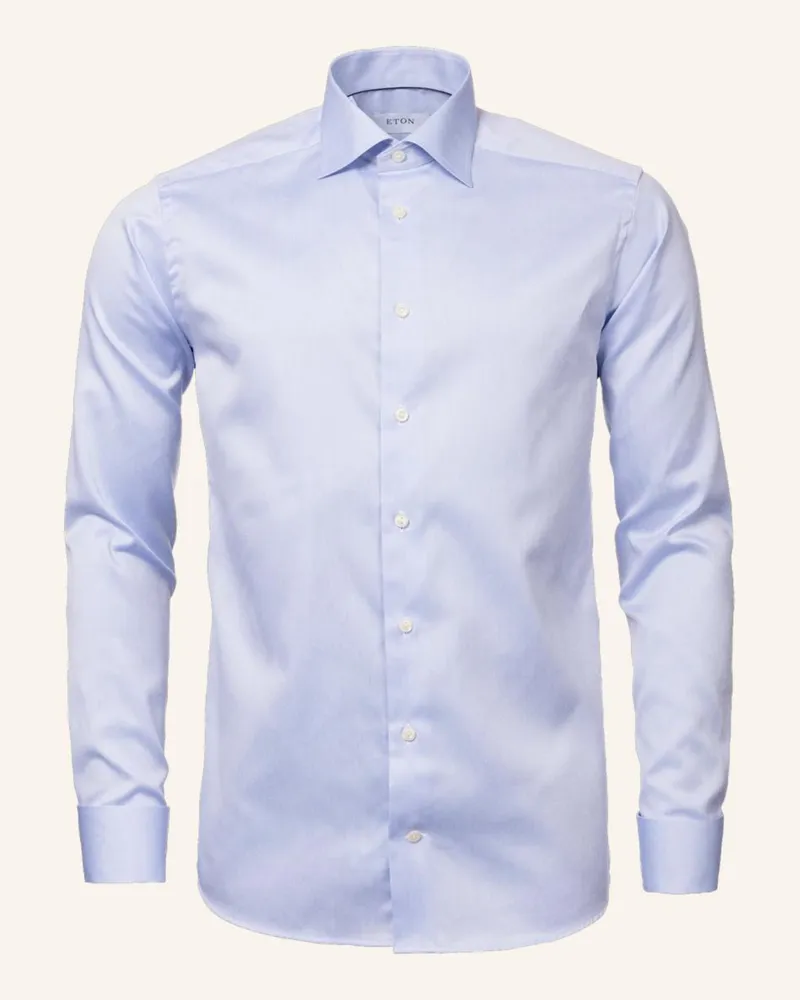 Eton Signature-Twill-Hemd Contemporary Fit Blau