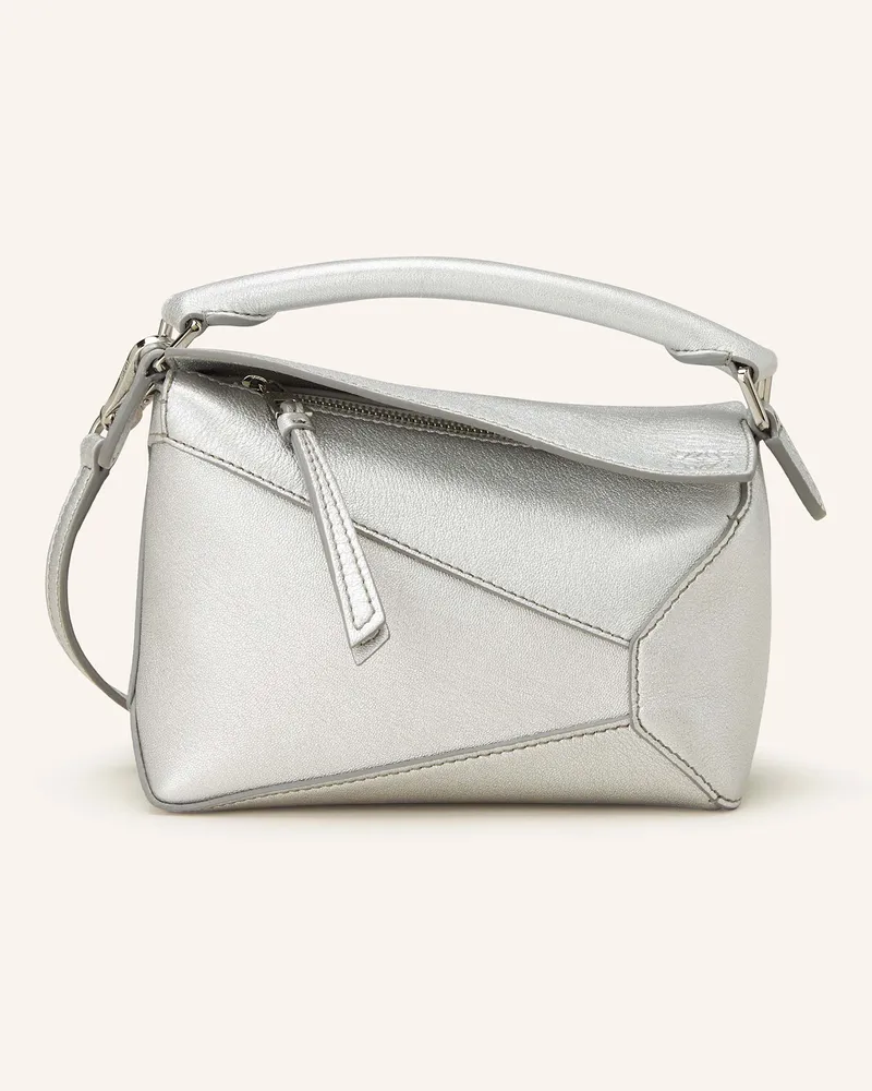Loewe Umhängetasche Puzzle Edge Mini silber Silber