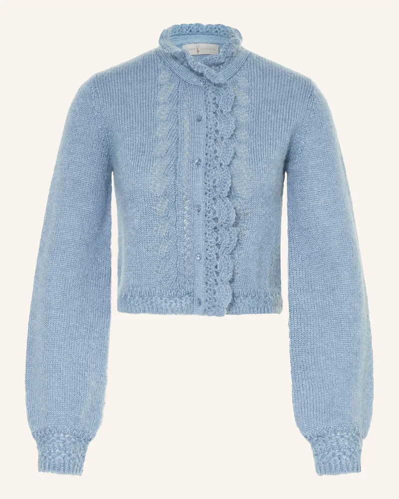 Johann & Johanna Strickjanker Mit Mohair blau Blaugrau