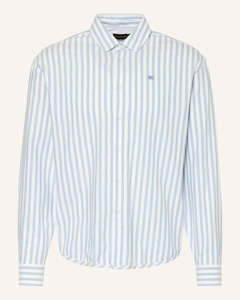 Napapijri Hemd G-Terra Comfort Fit blau Weiss