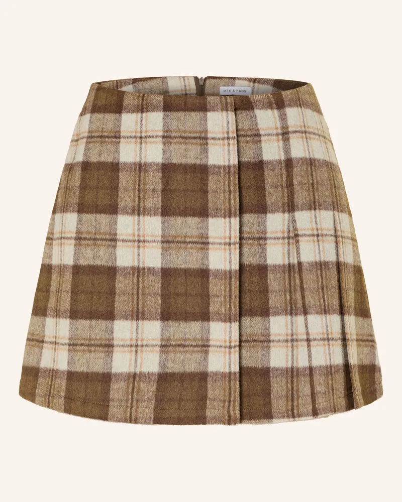 Mrs & HUGS Faltenrock braun Braun