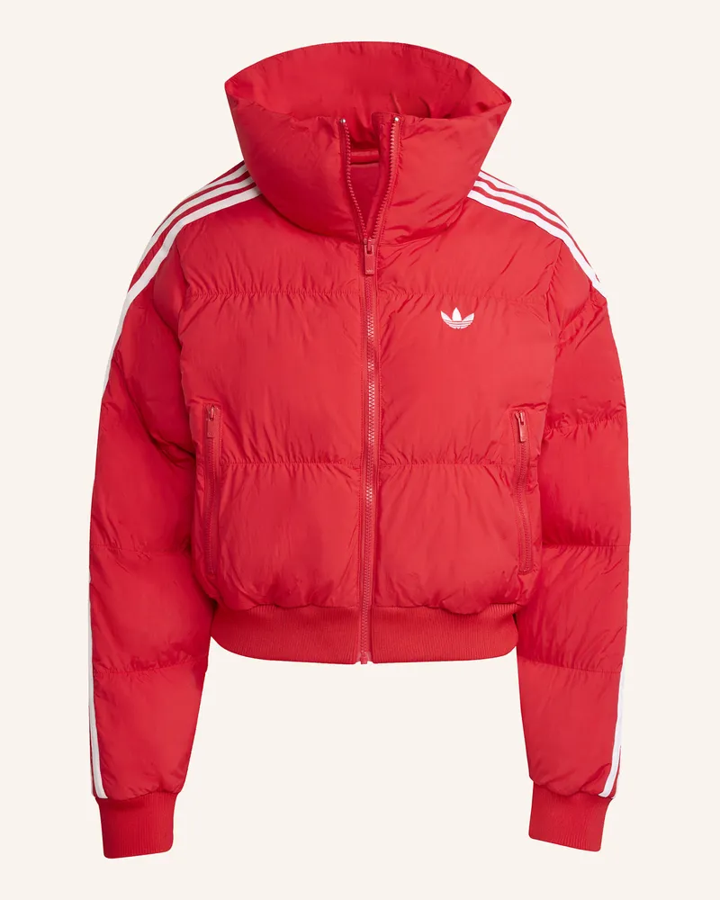 adidas ADICOLOR KÜRZER GESCHNITTENER PUFFER JACKE AUS KUNSTDAUNEN Rot