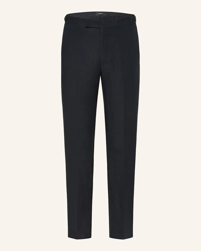 Reiss Leinenhose KIN Slim Fit Dunkelblau