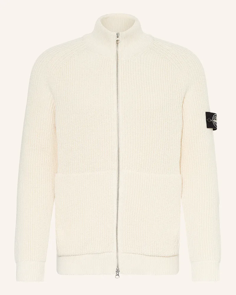 Stone Island Strickjacke weiss Creme