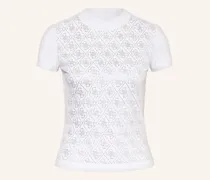 T-Shirt Mit Schmucksteinen weiss