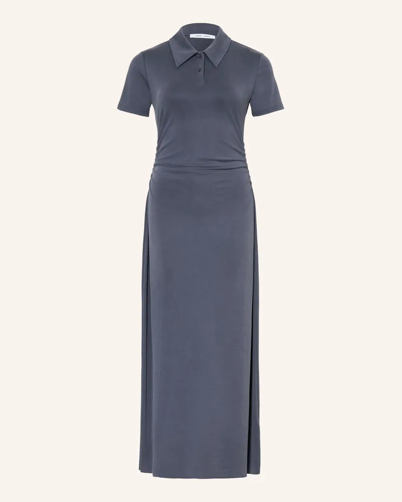 Samsøe & Samsøe Jersey-Polokleid Sasun blau Dunkelgrau